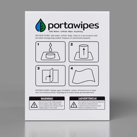 Portawipes Coin Tissues | 500 Pack with 4 Carrying Cases | Toilet Paper Tablets | Compressed Towels | Expandable Wipes | Soft & Odor Free