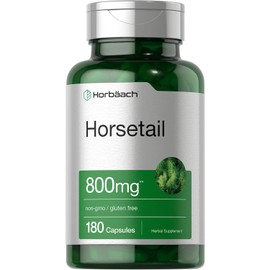 HORBÄACH - Horsetail 800 mg 180 cápsulas - silicio - Astringentes - minerales - cabello - digestión - Hecho en USA