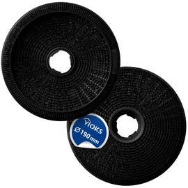 VIOKS Carbon Filter 2 Pieces 190 mm Diameter Replacement for AЕG Elеctrolux 902979370/1 9029793701 E3CFP19 EHFCB190 Gorenje 443072 Best Type 190 for Cooker Hood