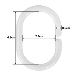 AooHome Shower Curtain Hooks Thick Window Curtain Hooks Curtain Rings Shower Curtain Rings White Curtain Rings Bath Curtain Rings Bath Curtain Hooks Rings Bath Supplies