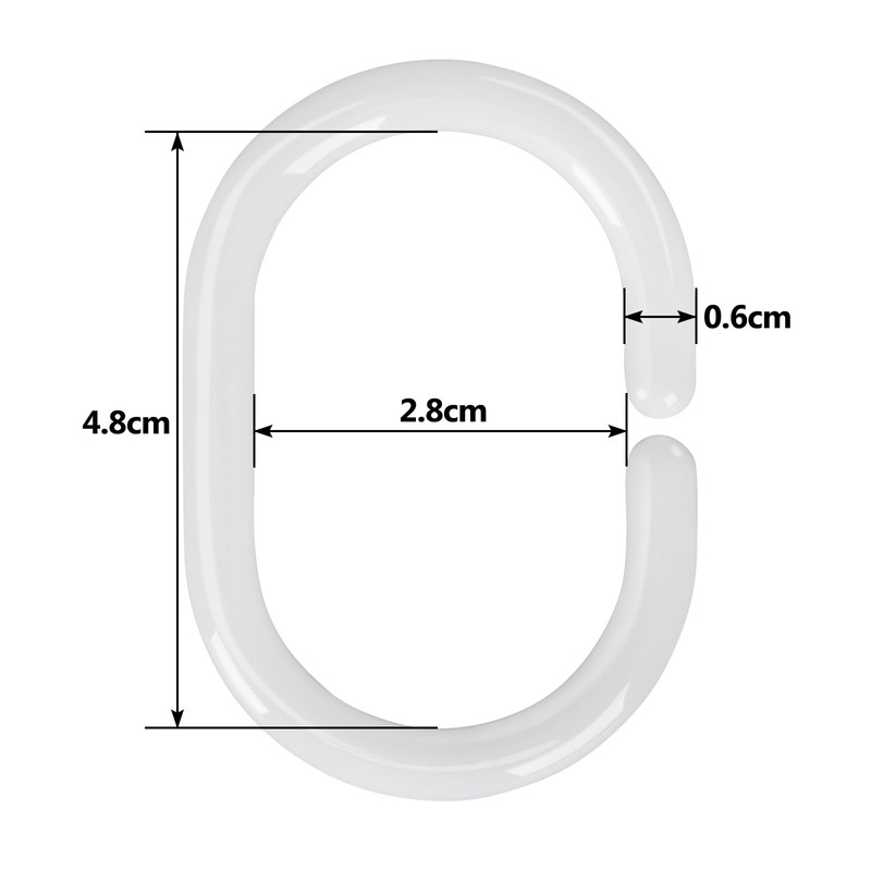 AooHome Shower Curtain Hooks Thick Window Curtain Hooks Curtain Rings