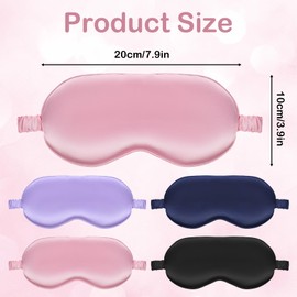 GEEHUA 4 Pcs Eye Mask, Soft Sleep Mask Eye Masks for Sleeping Eyes Shade Cover with Adjustable Strap for Travel Night Nap