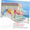 iplusmile 5 Sets Acrylic Blank Wedding Table Signs with Bases