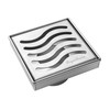 SereneDrains 304 Stainless Steel 4 Inch Brushed Nickel Square Shower