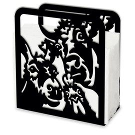 SUPERDANT Serviettenspender Mit Bauernhoftieren Hühner Und Esel Serviettenständer Moderne Servietten Halter Metall Tischtuchspender Serviettenhalter Für Tische Küchen Hotels Und Restaurants