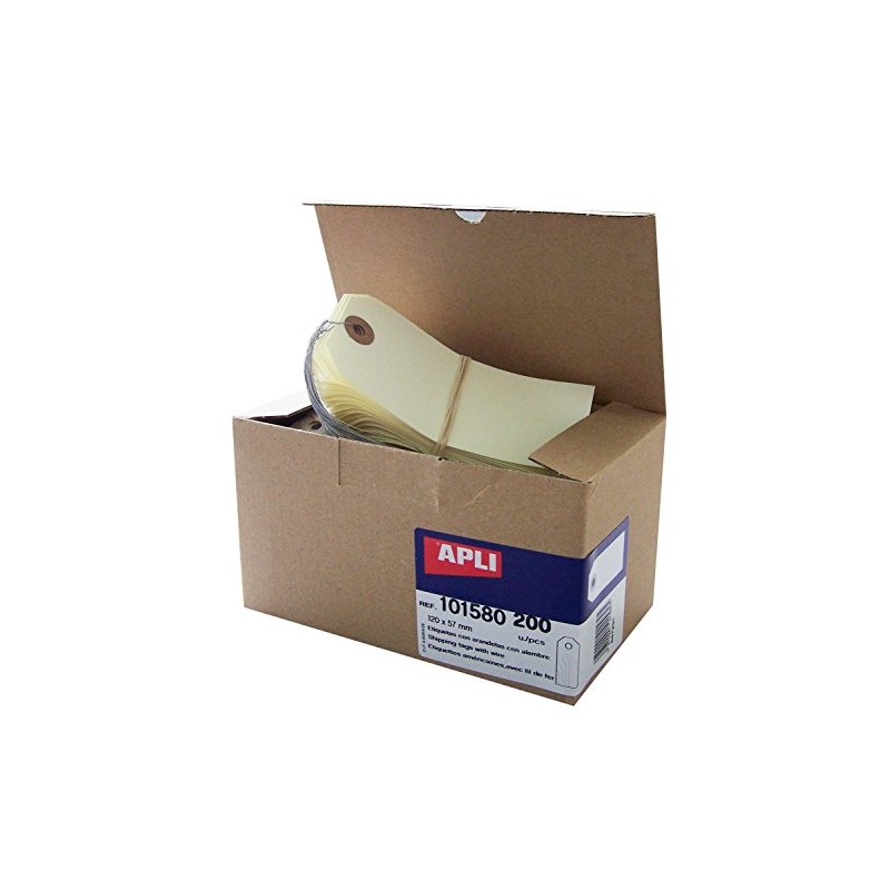 1 Box of 200 Labels with String - 120x57mm