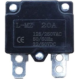 2Pcs 20A 125/250Vac 50Vdc Automatic Reset Relay Fuse Therma Switch Circuit Breaker Current Overload Protector Children Ride On Toy Car Accessories Accessory for RC Car Children Ride on Toys Replacement Parts