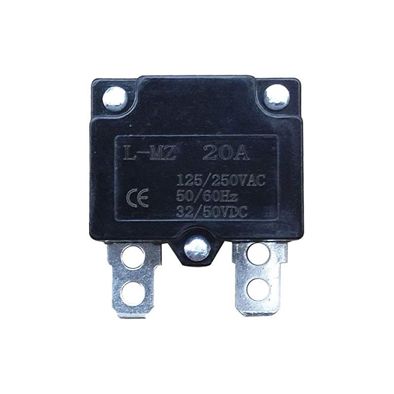 2Pcs 20A 125/250Vac 50Vdc Automatic Reset Relay Fuse Therma Switch