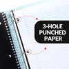 SUNEE 5 Subject Notebook College Ruled - 400 Pages, 9"x11",