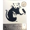 Unbranded Banksy Graffiti Rat BLACK vinyl decal weatherproof dishwasher-saf