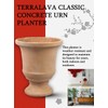 Serene Spaces Living TerraLava Classic Concrete Urn Planter – Durable