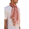 Prettystern Unisex Mottled Plain Long Lightweight Summer Linen Scarf, T87