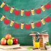 2 Pieces Back to School Pencil and Apple Banner Decorations