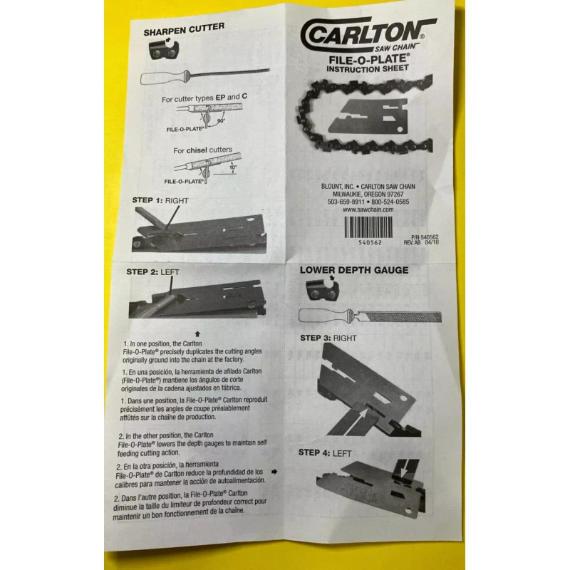 Carlton 65993 Carlton FILE-O-PLATE 3/8" LO PRO 5/32" CHAINSAW FILE