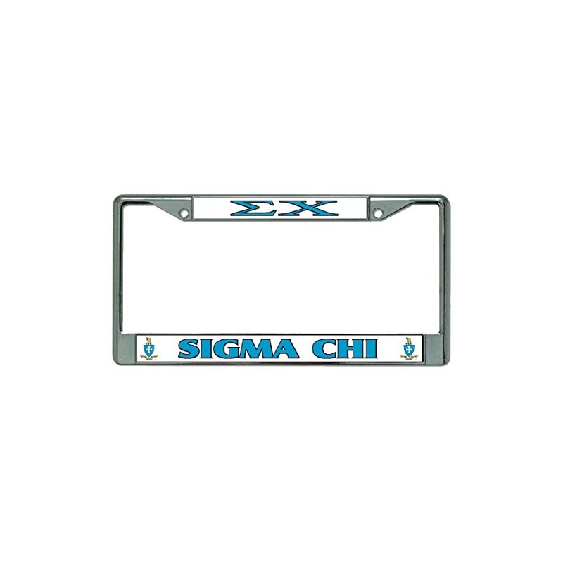 Sigma Chi Chrome License Plate Frame