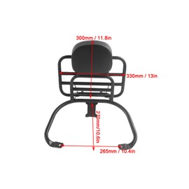 Luggage Carrier Rack Fit for Vespa Sprint Primavera 50 125 150 250 300 GTS, Rear Luggage Carrier Rack with Backrest Cushion