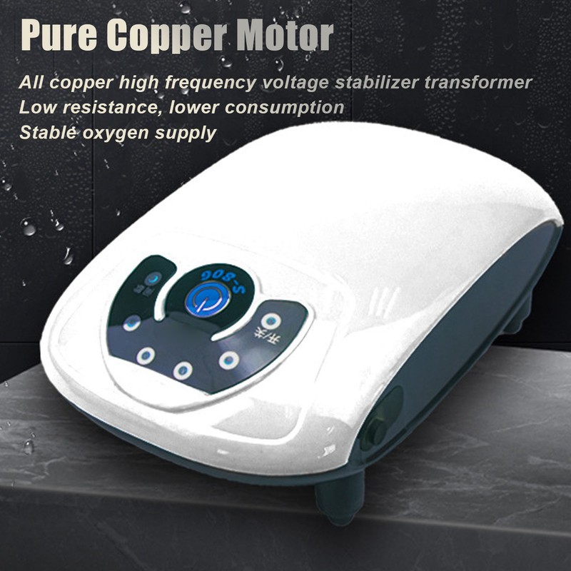 Aquarium Oxygen Pump Silent 2 Outlets Small Portable Fish Tank
