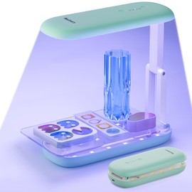 Resiners Double-Sided UV Resin Light, UV Light for Resin Curing, Foldable UV Lamp, Wireless & Rechargeable Blacklight Ultraviolet LED, Craft Supplies Tools for Resin Molds, Jewelry Making (Patent)
