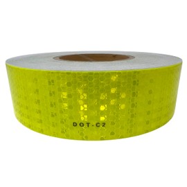 All Star DOT Reflective Tape DOT-C2 Conspiciuity Tape - Commercial ROLL - 2" inch x 150' FEET - Automobile Car Truck Boat Trailer Semi (Fluorescent Yellow Green)