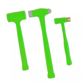 GRIP  GRIP 3pc Deadblow Hammer Set 12oz Brass 1LB Ball Peen 1/2LB Mallet Tools 41722