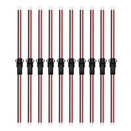 WESIRI 10 Pairs 2pin JST SM Female/Male Connectors 15cm 22AWG Wire for 5050 3528 5630 FCOB 3014 COB Single Color LED Strip Light