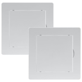 Vent Systems White ABS Plastic - Access Panel 4 x 4 Inch - Pack of 2 - Access Door for Drywall, Wall and Ceiling Electrical and Plumbing Service Wall Hole Cover - Exterior Dimensions 5.3x5.3 Inch