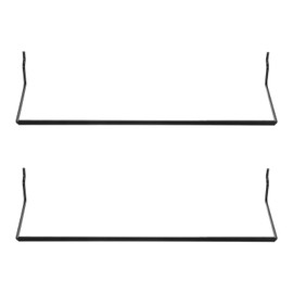 sourcing map 2pcs Pegboard Paper Towel Holder 11" Metal Peg Board Display Hook Hanging Holders Wall Mount Organize Tools for Kitchen Laundry Room Bathroom Kitchen Store, Black