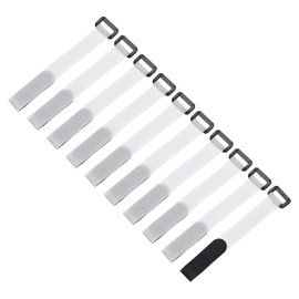 MECCANIXITY 10 Pcs Reusable Battery Tie Down Straps, 0.8" x 8" Nylon Multipurpose Battery Hold Down Adjustable Cinch Strap Hook Loop Fastening Tie for Quadcopters FPV RC Drone Boat Car, White