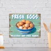 Fresh Eggs Delicious And Free Range Theme Retro style metal