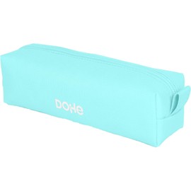 DOHE - Simple Pencil Case for School - 1 Compartment Rectangular Multipurpose Pencil Case 21 x 5 x 6 cm Zipper Durable Polyester - Serenity, Green, Triple (3 compartments)