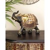 Deco 97 Deco 79 Eclectic Polystone Elephant Sculpture, 10" x