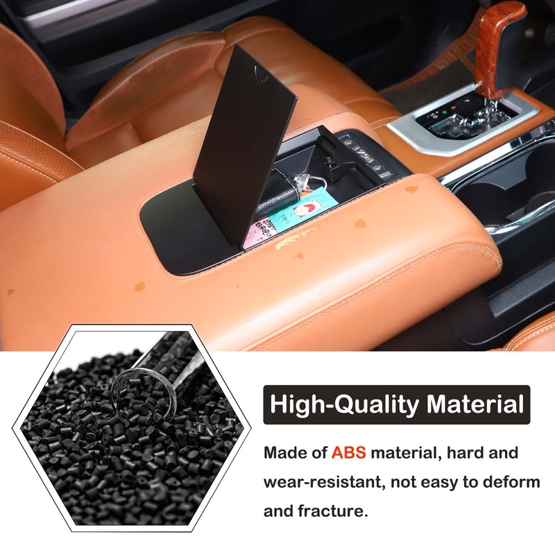 Car Armrest Hidden Storage Box Compatible with Toyota Tundra 2014-2021