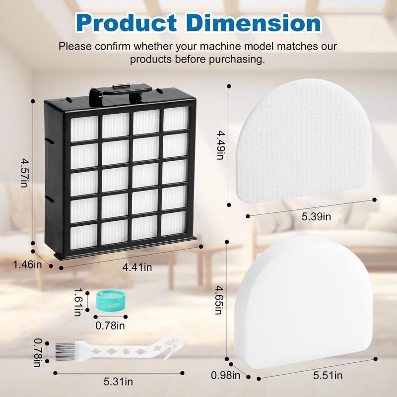 AZ4002 AZ4000 AZ4002W HEPA Filter Replacement Compatible with Shark POWERDETECT