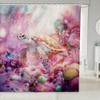 jejeloiu Kids Sea Turtle Bath Curtain Ocean Bathroom Accessories Boys