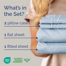 King Size 4 Piece Sheet Set - Comfy Breathable & Cooling Bed Sheets Set - Hotel Luxury Bedding for Women, Men, Kids & Teens - Deep Pockets, Easy-Fit, Super Soft & Wrinkle Free - Oeko-Tex - Sky Blue