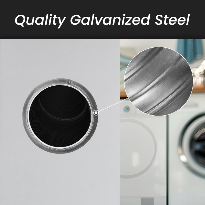 Repa Market Metal Vent Duct - 125mm - For Connecting