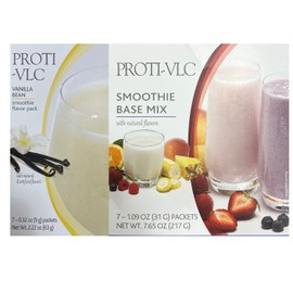 ProtiFit - High Protein VLC Smoothie Flavor with Base Mix, Low Calorie, Low Fat, Low Sugar, Low Carb, Ideal Protein Compatible, 7 Servings Per Box (Vanilla Bean)