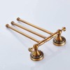 Leyden Swivel Towel Bar, Antique Brass 3 Arm Swing Towel