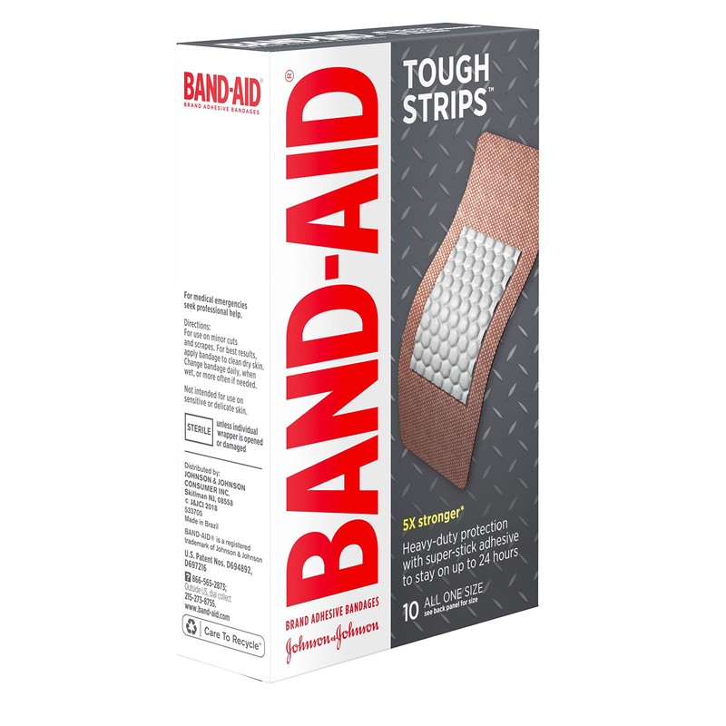 BAND-AID® Brand TOUGH STRIPS® Bandages XL, 10 Count