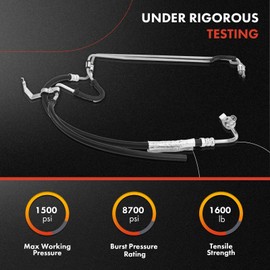 A-Premium Power Steering Pressure & Return Line Hose Assembly Compatible with Toyota Tundra 2000 2001 2002 2003 2004, 3.4L, with O-ring & Washer, Pump to Rack/Gear to Reservoir/Cooler