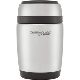 Thermos 190525 Curved Stainless Steel Food Flask with Spoon, 400 ml