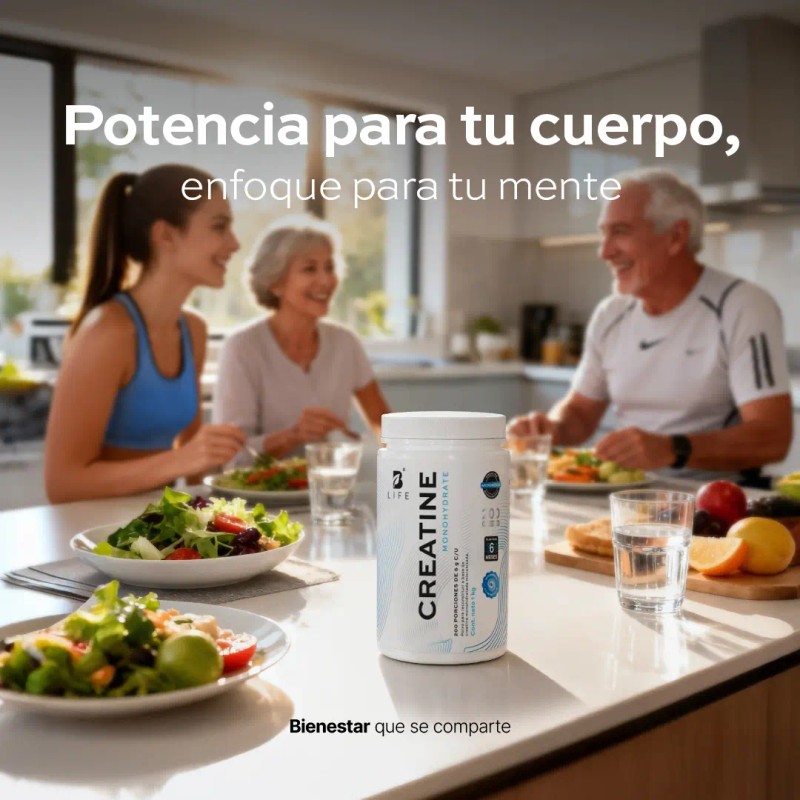 Creatina Monohidratada Pura 200 Tomas Micronizada Disolución Fuerza Rendimiento Deportivo