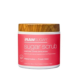 RAW SUGAR, Exfoliante Corporal Reparador a Base de Azcar, Hidrata la Piel, con Sanda y Menta Fresca, Prensado en Fro, Vegano, Libre de Sulfatos y...  