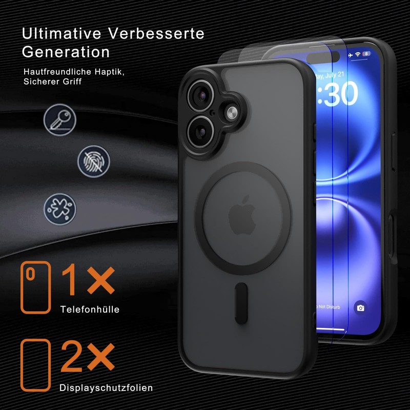 CLFZON Case Cover for 16 Cover with Screen Protector Blue