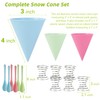(6-pack) Calvana Reusable Plastic Snow Cone Cups Kit, Includes Leakproof