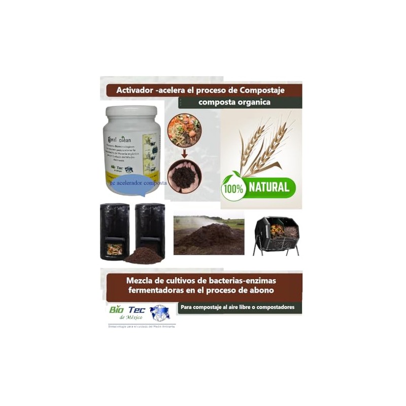 Acelerador Compostaje Producto Biologico Enzimatico Acelera Proceso Abono Residuos Organicos
