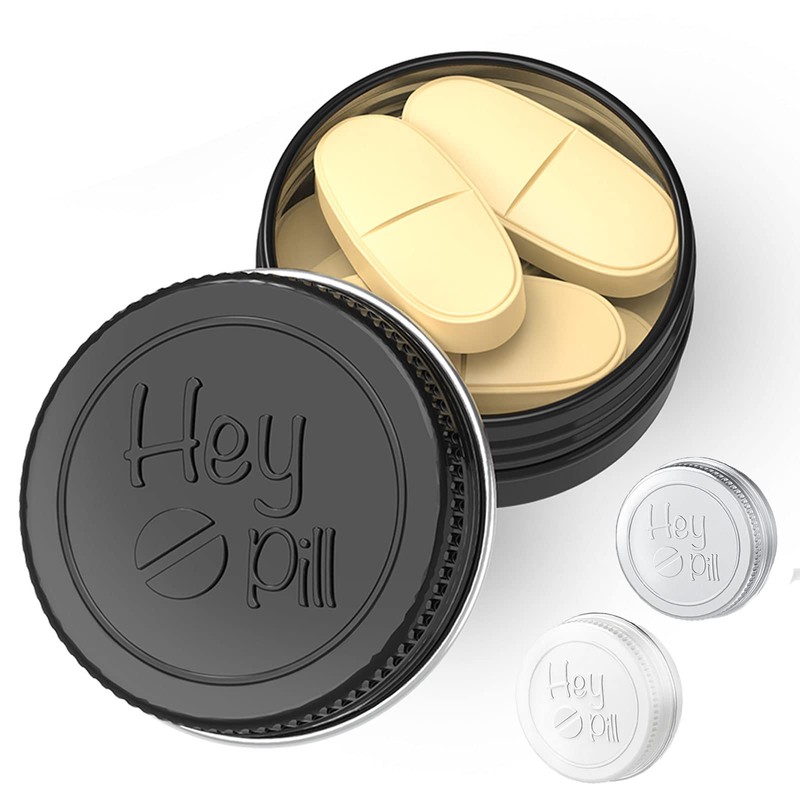 Extra Small Pill Box for Purse (3 Pack), ADHYRO Aluminum