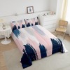 Feelyou Pink Navy Blue Graffiti Comforter Set for Girls Boys