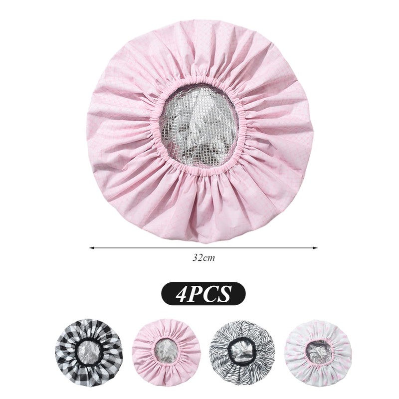 4Pcs Shower Caps For Women, Waterproof Shower Caps, Hair Care