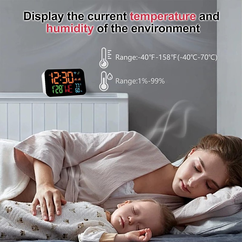 LED Display Intelligent Thermometer Hygrometer with Digital Screen for Remote